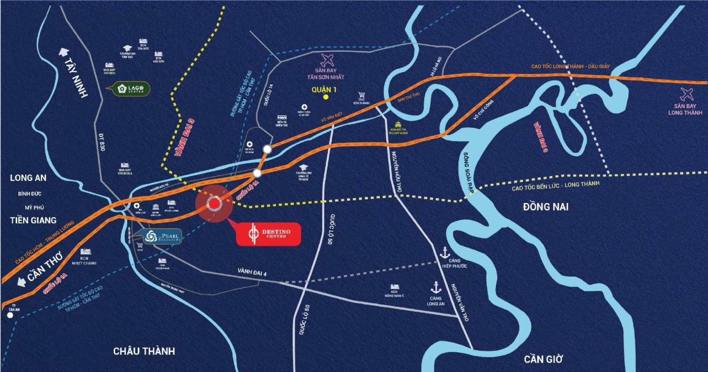 Dự án Destino Centro được hưởng lợi từ hệ thống giao thông đồng bộ