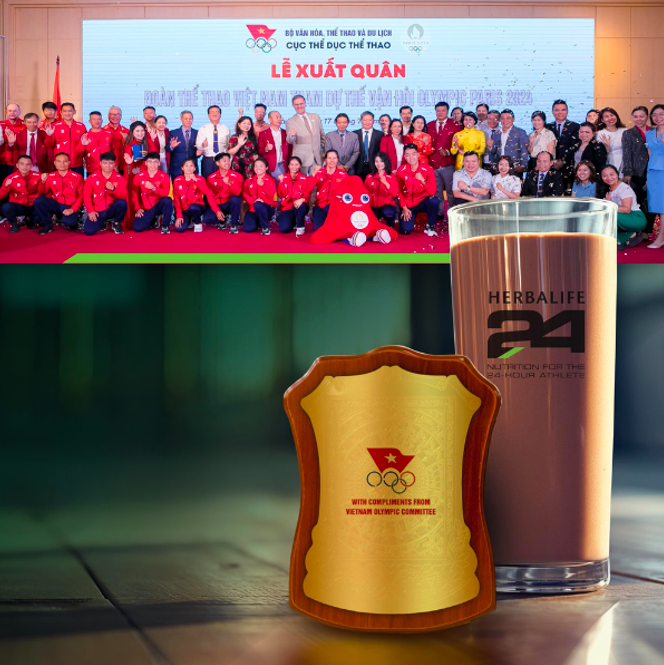 Herbalife đồng hành cùng Ủy ban Olympic Việt Nam tổ chức Lễ Xuất Quân cho đoàn thể thao Việt Nam tham dự Thế vận hội Olympic Paris 2024.