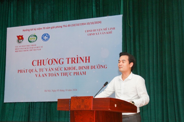 TS.DS. Chu Quốc Thịnh - Phó Cục trưởng Cục An toàn thực phẩm phát biểu tại Chương trình