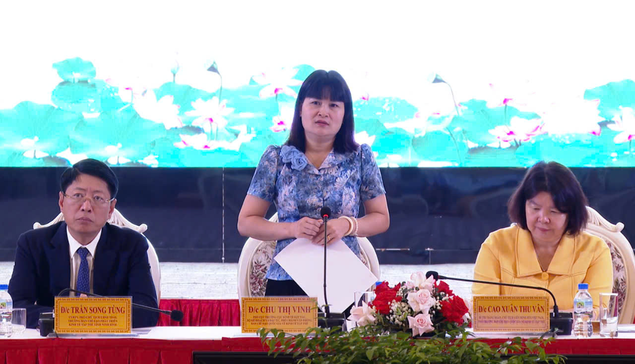 Bà Chu Thị Vinh, Phó Cục trưởng Cục Kinh tế hợp tác (Bộ Kế hoạch và Đầu tư) 