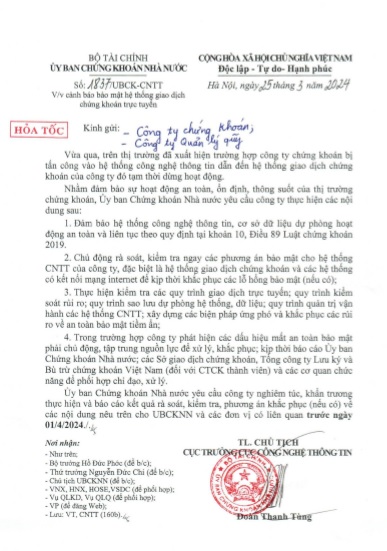 Văn bản của UBCKNN 