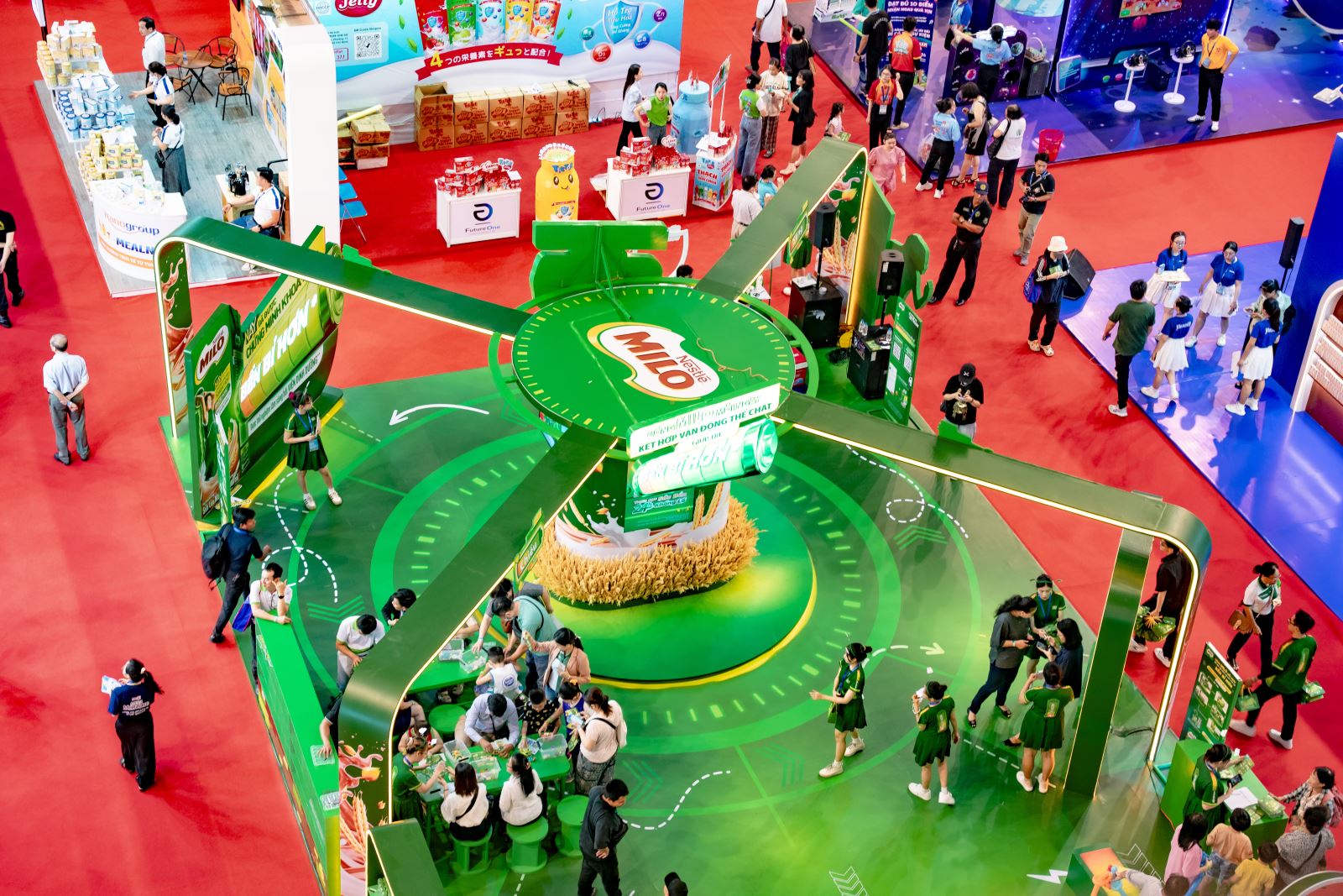 Sân chơi của Nestle Milo thu hút nhiều phụ huynh và trẻ em tại Triển lãm quốc tế ngành sữa và sản phẩm sữa lần thứ 4 tại Việt Nam