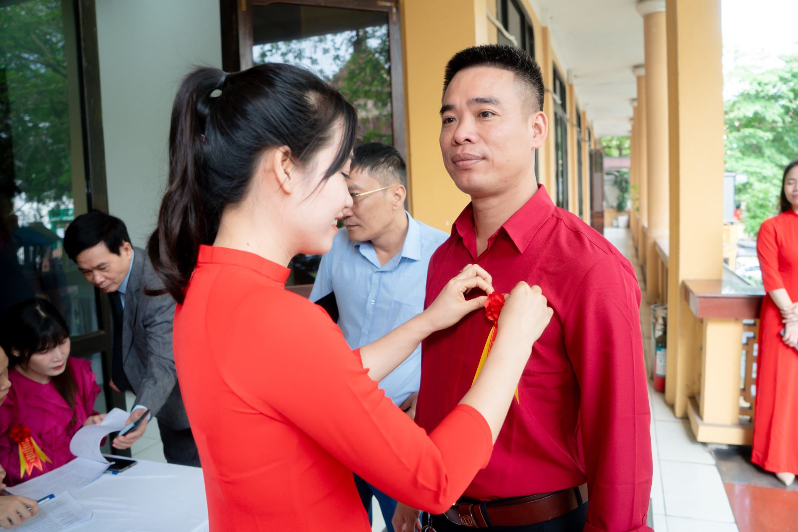 Đón tiếp đại biểu dự Đại hội