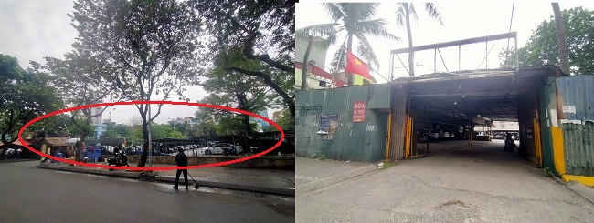 Bãi trông giữ xe Dự án ngôi nhà mới Nguyễn Bá Khoản, Trung Hòa do Công ty ngôi nhà mới sử dụng và Bãi trông giữ xe ô đất chùa Trung Kính Hạ (123 Trung Kính) do Nguyễn Kim Khôi quản lý với diện tích đất 2000m2.