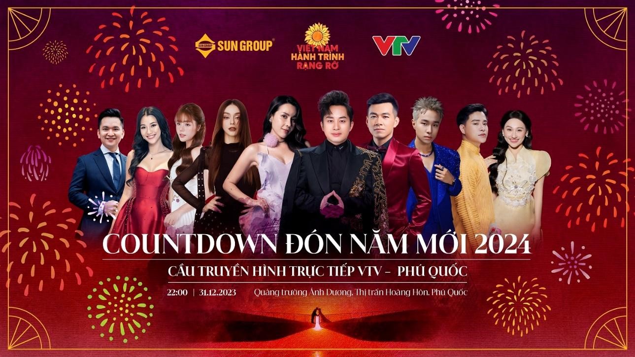Chương trình nghệ thuật countdown đón năm mới 2024 “Việt Nam - Hành trình rạng  rỡ” sẽ được truyền hình trực tiếp trên sóng VTV.