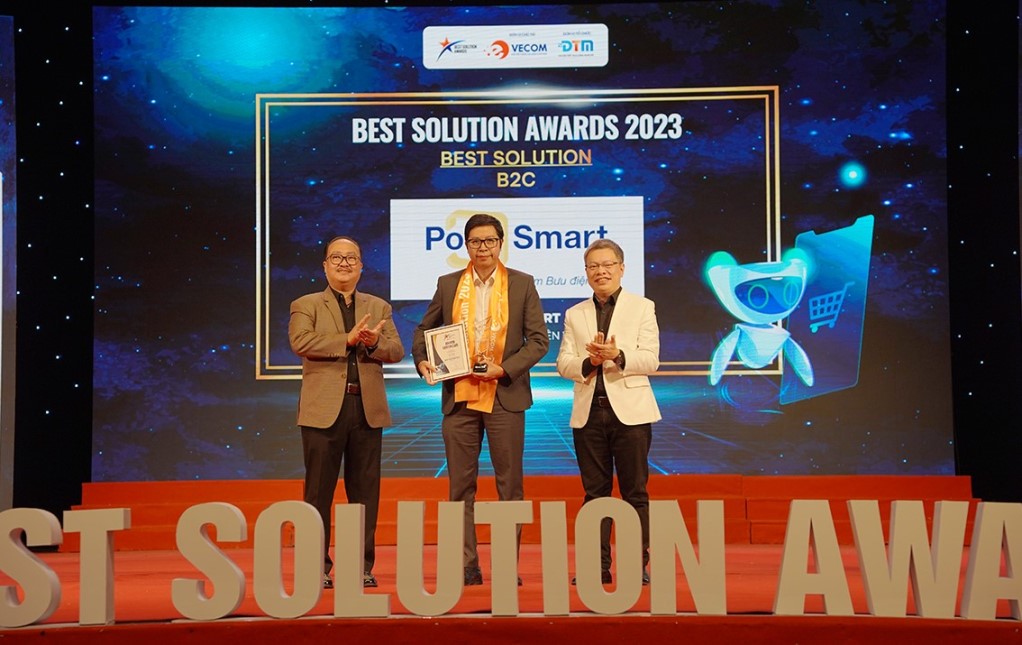 Bưu điện Việt Nam nhận giải thưởng Best Solution Awards 2023 với giải pháp Trạm giao nhận thông minh (Post Smart)