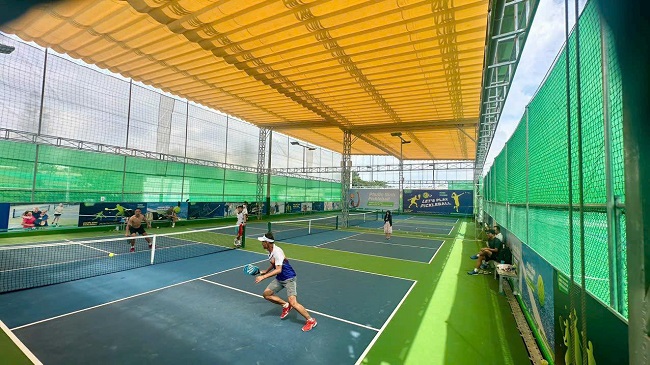 Thửa đất chuyên trồng lúa và ao nuôi trồng thủy sản nhưng chủ đầu tư đã ngang chuyển mục đích sử dụng sang đất phi nông nghiệp để xây dựng sân Pickleball tại phường Phước Bình, TP. Thủ Đức (TP.HCM)