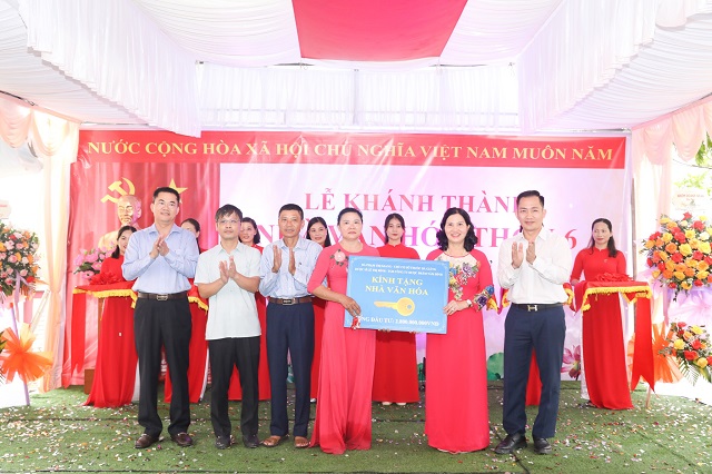 Công trình Nhà văn hóa thôn 6, được TGĐ Lê Thị Bình cùng gia đình tài trợ 2,8 tỷ đồng (năm 2022).