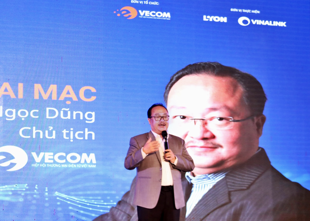 Ông Nguyễn Ngọc Dũng, Chủ tịch VECOM phát biểu khai mạc