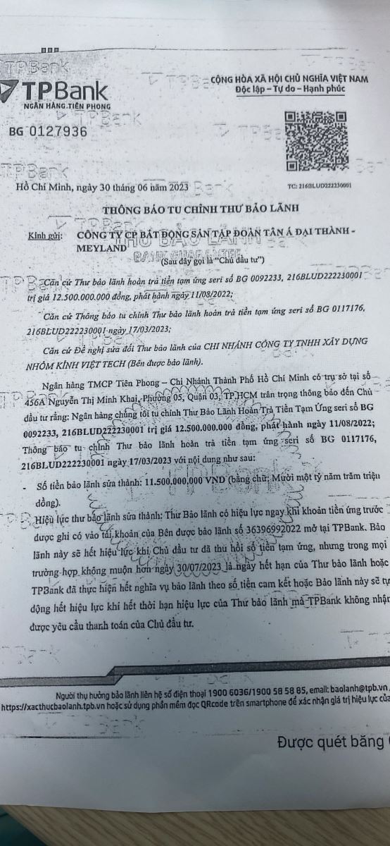 Anh4: Chứng thư bảo lãnh số BG 0127936 ngày 30/6/203 của TPBank 