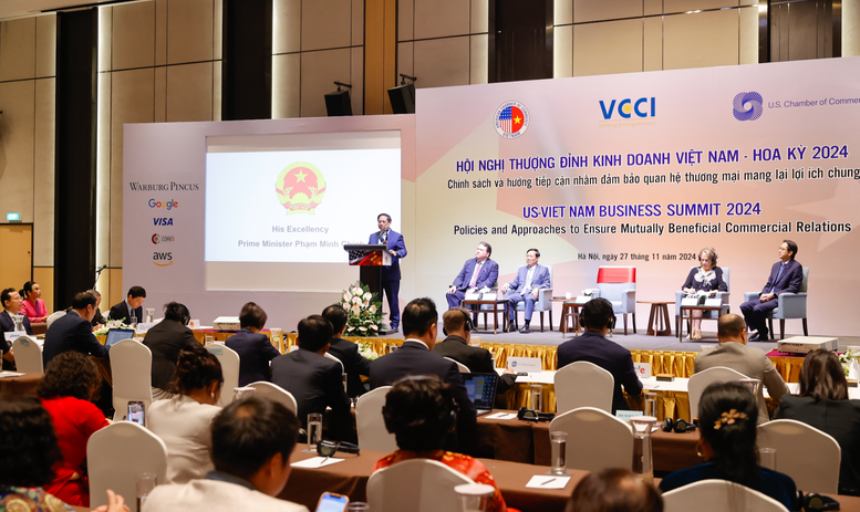 Thủ tướng Phạm Minh Chính đề nghị phía Hoa Kỳ khẩn trương xem xét công nhận Việt Nam có nền kinh tế thị trường và bãi bỏ các hạn chế liên quan xuất khẩu công nghệ cao với Việt Nam - Ảnh: VGP/Nhật Bắc