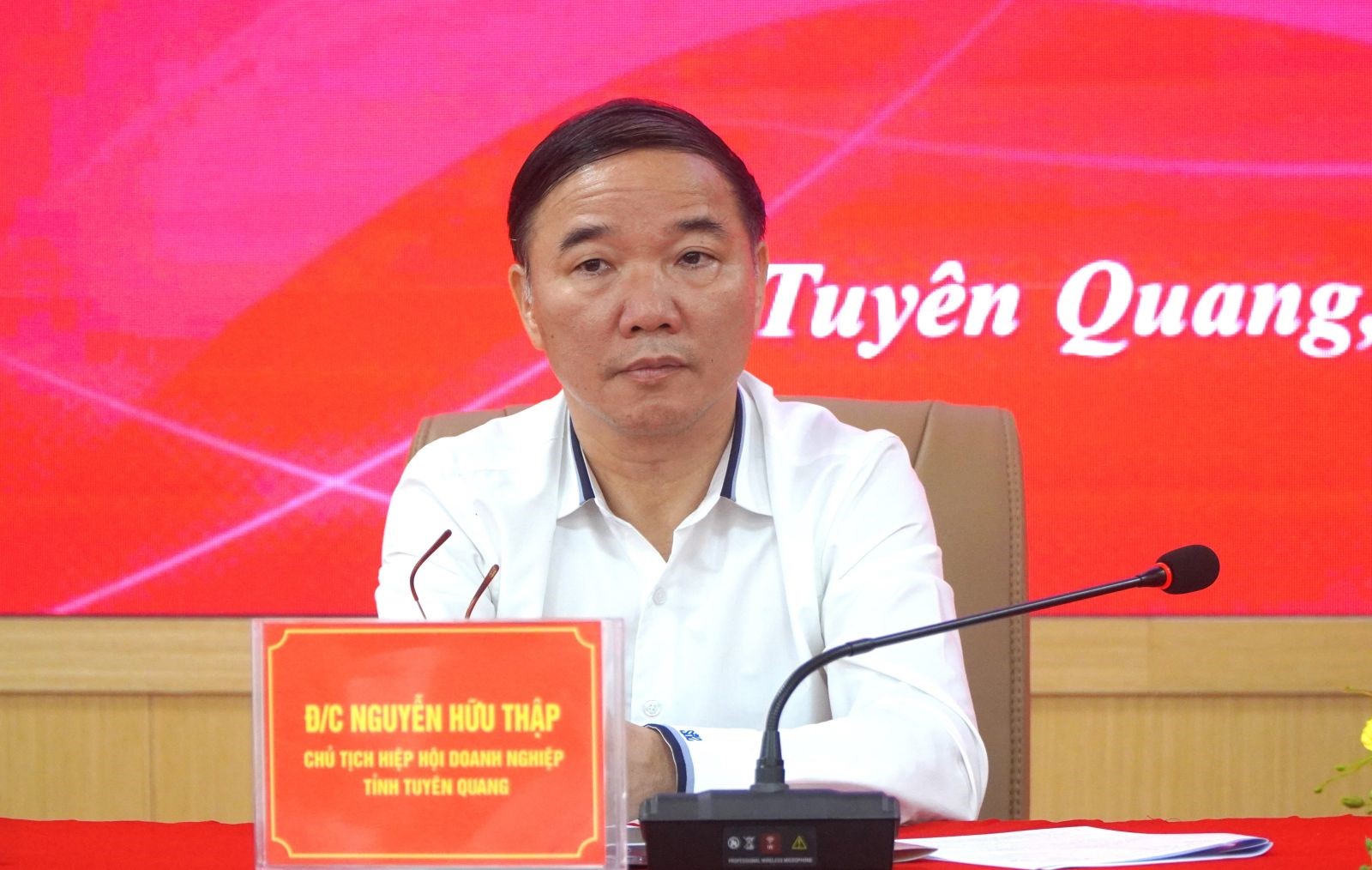 Ông Nguyễn Hữu Thập, Chủ tịch Hiệp hội Doanh nghiệp tỉnh Tuyên Quang