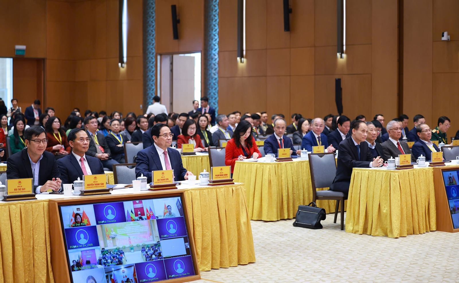 Thủ tướng Chính phủ Phạm Minh Chính và các đại biểu dự Hội nghị - Ảnh: VGP/Nhật Bắc
