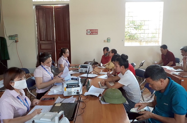 Phòng giao dịch Ngân hàng CSXH huyện Điện Biên Đông. Nguồn: Báo Điện Biên