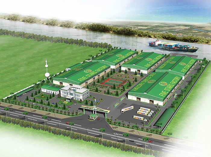 Phối cảnh nhà máy phân bón Năm Sao tại tỉnh Long An.
