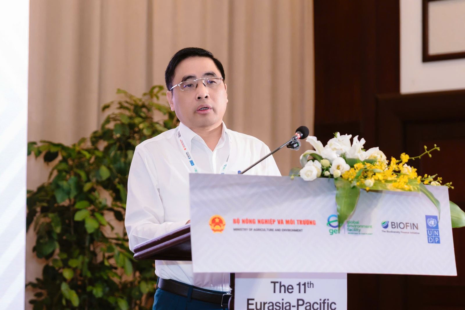 Thứ trưởng Bộ Nông nghiệp và Môi trường Nguyễn Quốc Trị phát biểu khai mạc hội nghị