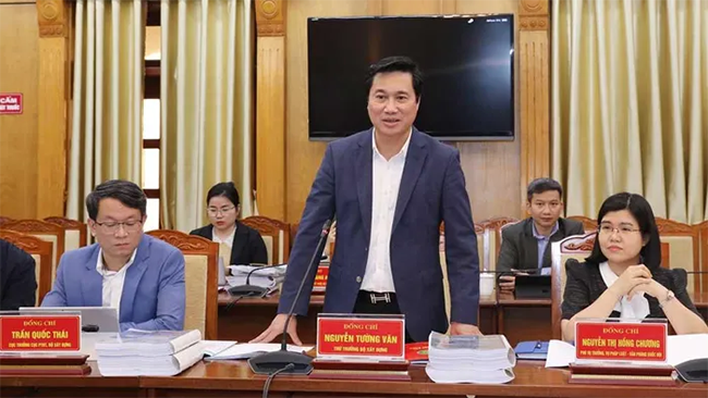 Đồng chí Nguyễn Tường Văn, Thứ trưởng Bộ Xây dựng. Ảnh Đại La