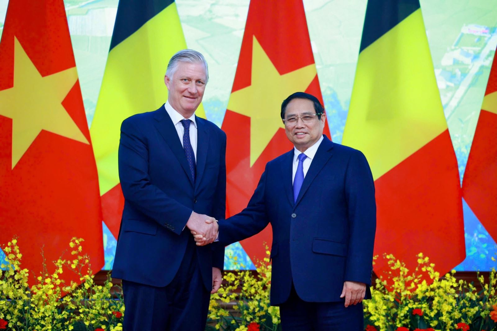 Thủ tướng Chính phủ Phạm Minh Chính hội kiến Nhà Vua Bỉ Philippe - Ảnh: VGP/Nhật Bắc