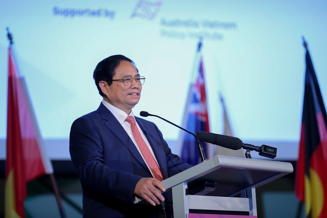 Thủ tướng vui mừng thông báo dự kiến trong chuyến thăm lần này của ông tới Australia, hai bên dự kiến sẽ tuyên bố nâng cấp quan hệ song phương, qua đó đưa quan hệ hai nước ngày càng đi vào chiều sâu, thực chất và hiệu quả hơn - Ảnh: VGP/Nhật Bắc