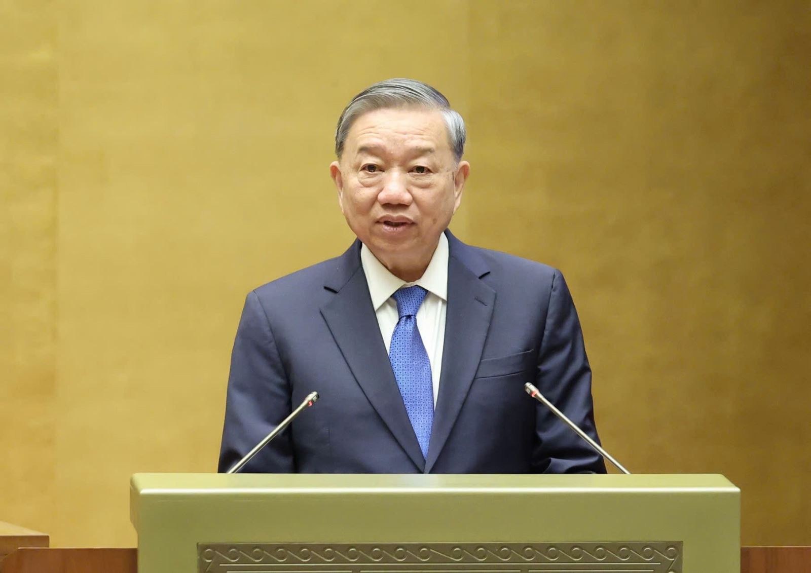 Tổng Bí thư Tô Lâm phát biểu quán triệt tinh thần các nghị quyết của Bộ Chính trị tại Hội nghị quán triệt và triển khai Nghị quyết 68 của Bộ Chính trị về phát triển kinh tế tư nhân - Ảnh: VGP/Nhật Bắc