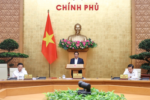 Thủ tướng Phạm Minh Chính chủ trì phiên họp Chính phủ thường kỳ tháng 4/2023 - Ảnh: VGP/Nhật Bắc