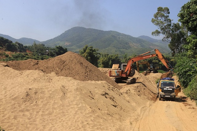 Khu vực khai thác cát trên địa bàn huyện Sông Mã
