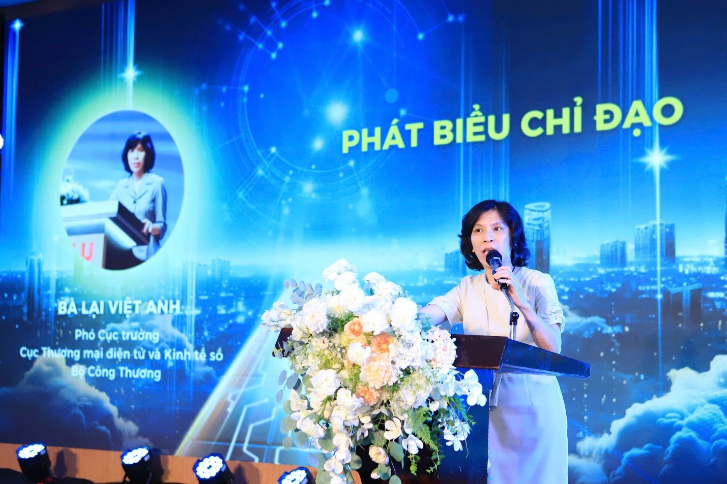 Bà Lại Việt Anh, Phó Cục trưởng Cục Thương mại điện tử và Kinh tế số phát biểu