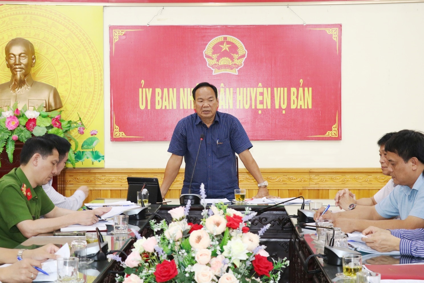 Ông Nguyễn Khắc Xung – Phó Bí thư Huyện ủy, Chủ tịch UBND huyện Vụ Bản - Ảnh: Hải Vân – Trung tâm VH – TT&TT huyện