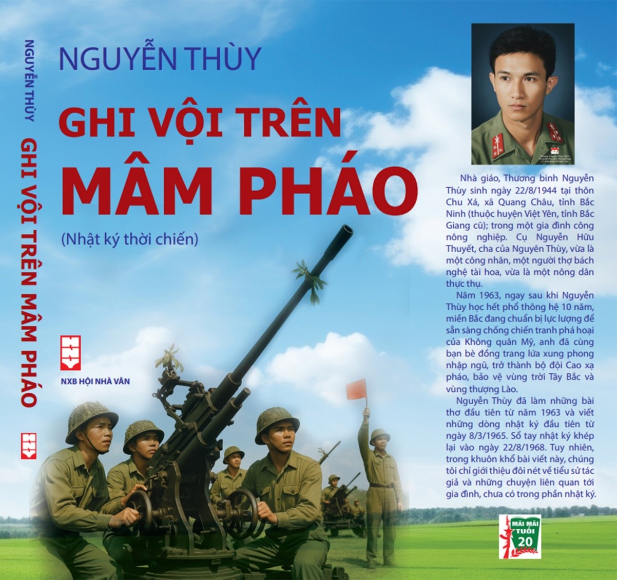 Bìa cuốn sách “Ghi vội trên mâm pháo” của nhà giáo thương binh Nguyễn Thùy