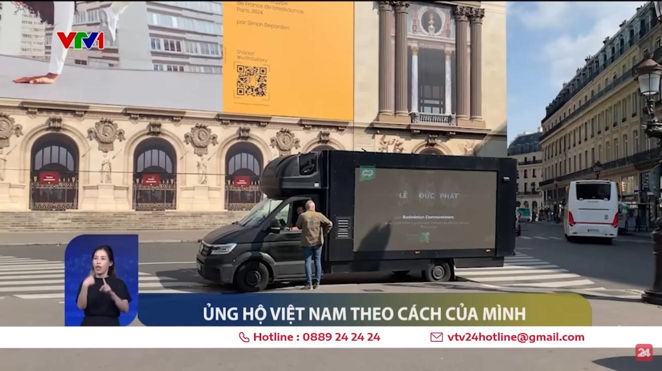 Xe quảng cáo LEDs của MILO được đưa tin trên bản tin thời sự VTV1 tối 2/8. Nguồn: VTV1 