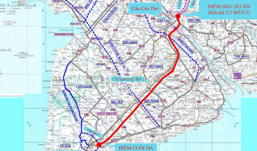 Kiên Giang đề nghị chi 20 tỷ đồng cho cao tốc Hà Tiên - Rạch Giá. 