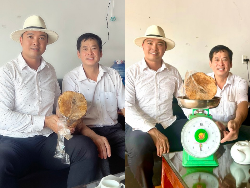 Anh Đại và anh Nguyễn Quang Tòa người trồng đàn hương đầu tiên ở Tây Nguyên.