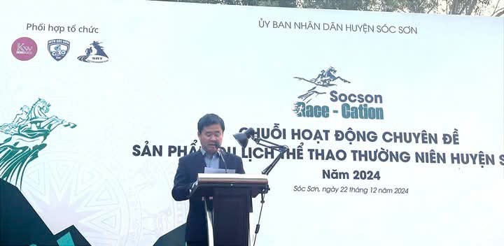 Ông Đỗ Minh Tuấn – Phó Chủ tịch UBND huyện Mê Linh phát biểu khai mạc chương trình