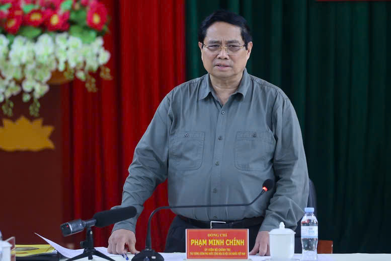 Thủ tướng Phạm Minh Chính phát biểu tại buổi làm việc.