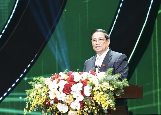 Thủ tướng Phạm Minh Chính phát biểu tại buổi lễ. Ảnh: 