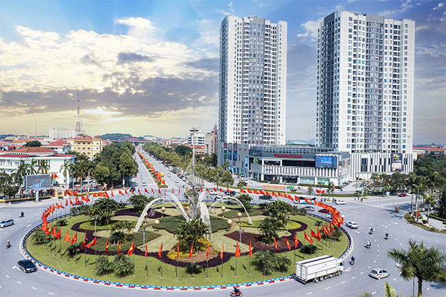 Thành phố Bắc Ninh là đô thị trung tâm vùng động lực kinh tế của tỉnh. Ảnh: Văn Đức