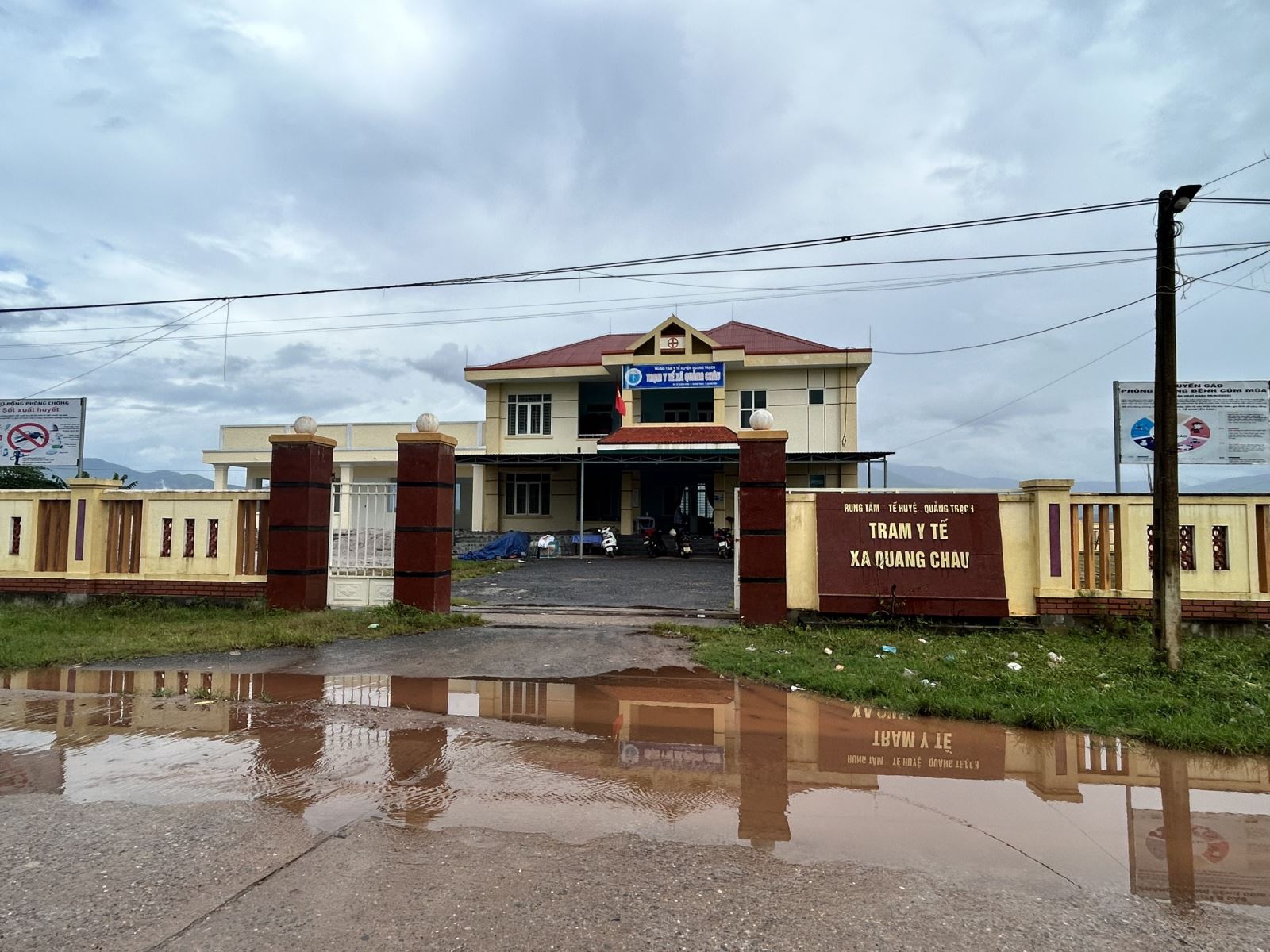 Trạm y tế xã Quảng Châu thi công không đúng thiết kế.