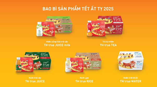 Bộ sản phẩm đồ uống TH Tết Ất Tỵ 2025