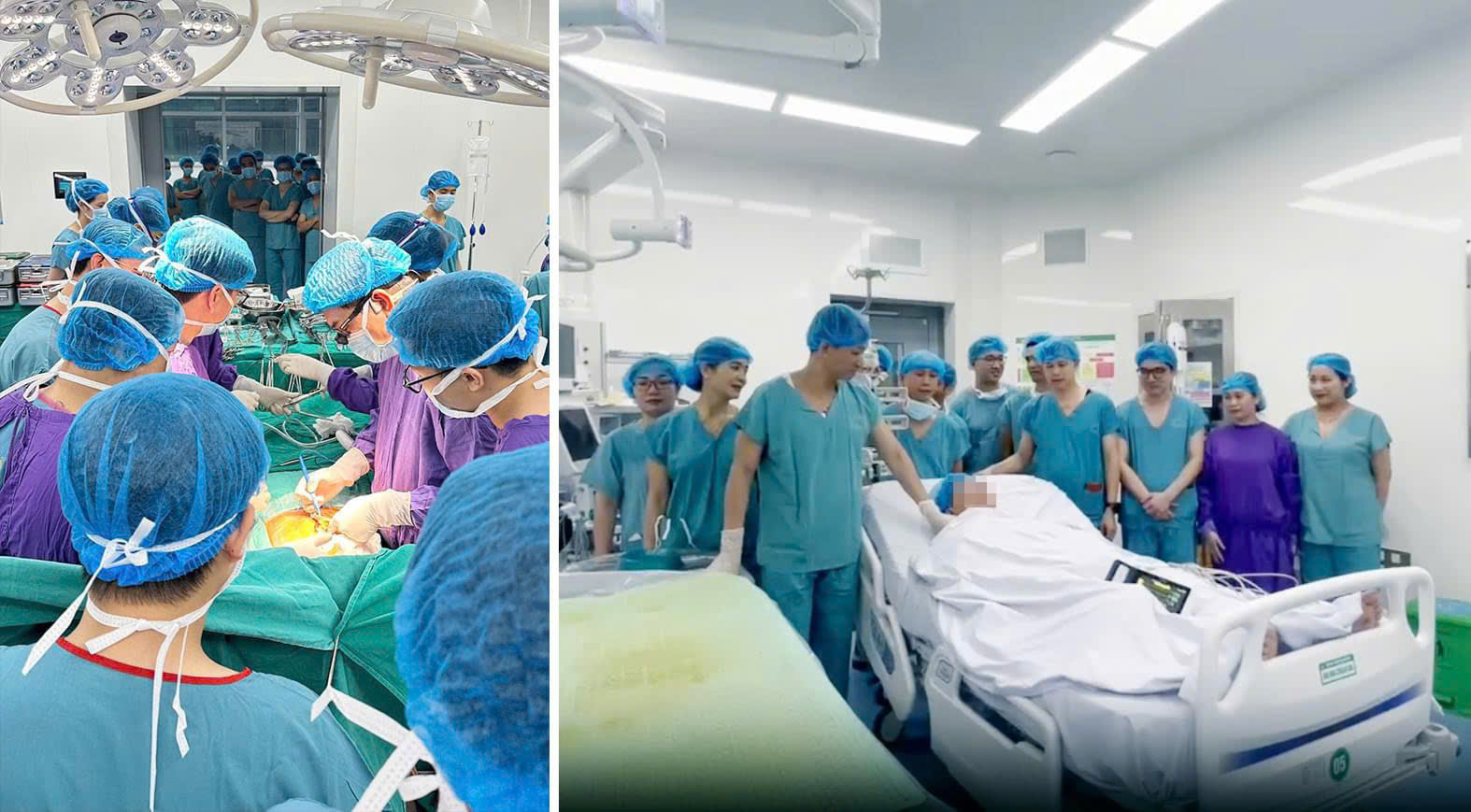 Các bác sĩ Bệnh viện TWQĐ 108 hỗ trợ ca ghép gan: bệnh nhân nhận gan đã hồi phục sau ghép