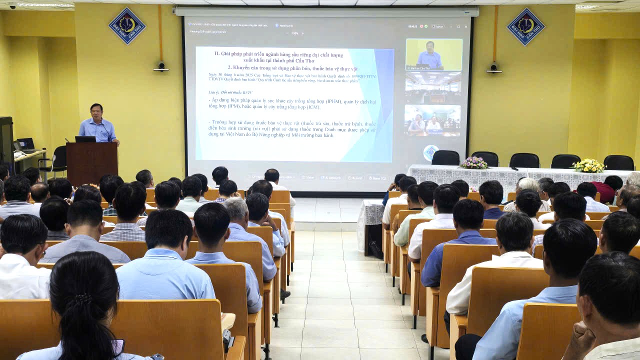 Đại diện Sở Nông nghiệp và Môi trường Cần Thơ trao đổi tại hội thảo - Ảnh: VGP/LS