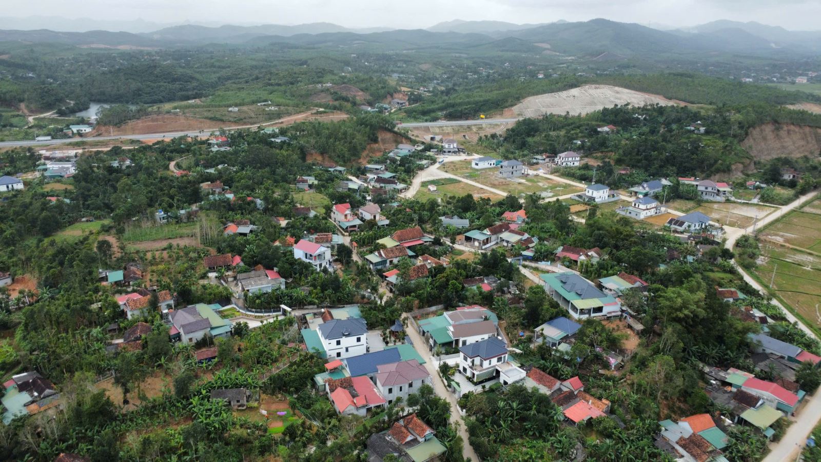 Xã Trung Thuần nhìn từ trên cao