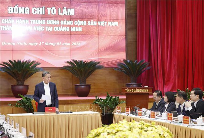 Tổng Bí thư Tô Lâm: Quảng Ninh từng bước trở thành hình mẫu phát triển xanh, hiện đại, sáng tạo và hội nhập quốc tế- Ảnh 1.