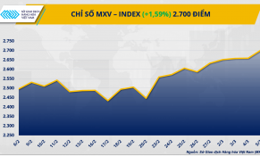 MXV-Index lên vùng cao nhất trong 8 năm qua