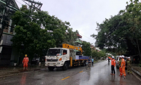 Công ty Điện lực Nghệ An 3 ngày miệt mài khắc phục sự cố điện sau bão Yagi tại Quảng Ninh