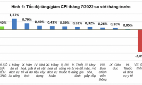 Chỉ số giá tiêu dùng tháng 7/2022 tăng 0,4% so với tháng trước