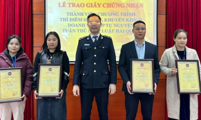 Bắc Giang: 4 doanh nghiệp được trao Giấy chứng nhận tự nguyện tuân thủ pháp luật hải quan