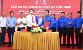 Trung ương Đoàn TNCS Hồ Chí Minh và SABECO ký kết biên bản ghi nhớ giai đoạn 2024 - 2026 