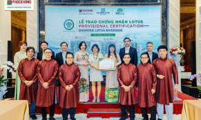 Diamond Lotus Riverside được Hội đồng Công trình xanh Việt Nam (VGBC) trao chứng nhận Lotus Provisional Certification
