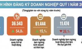 Doanh nghiệp thành lập mới biến động trái chiều