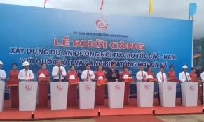 Chính thức khởi công dự án đường nối cao tốc Bắc - Nam và Cảng biển Cà Ná mức đầu tư 900 tỷ
